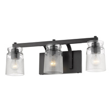  1405-BA3 BLK-CAG - Travers BLK 3-Light Bath Vanity in Matte Black